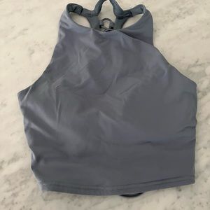 Alo Yoga crop bra top Blue Gray size Small